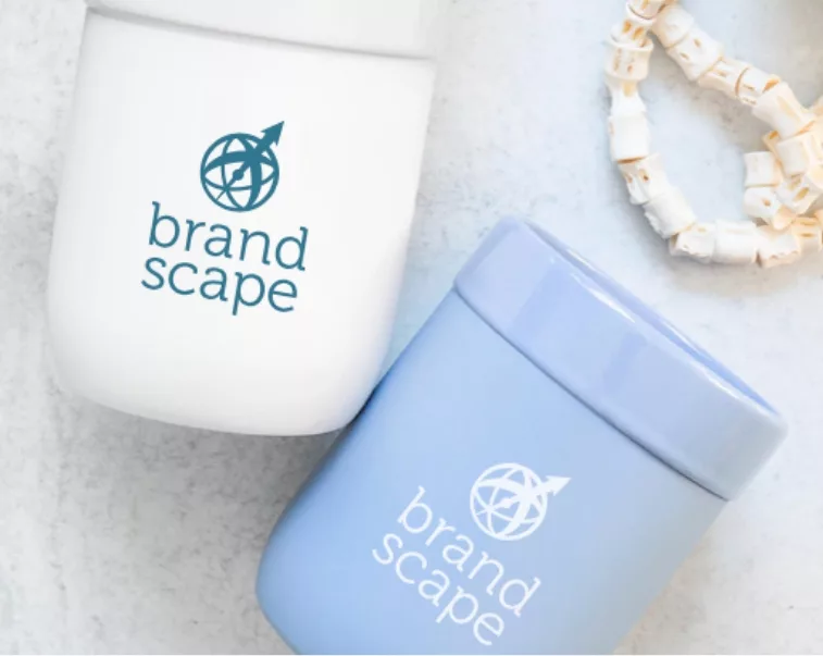 Branded merchandise by Brandscape: a coffee mug with a corporate logo