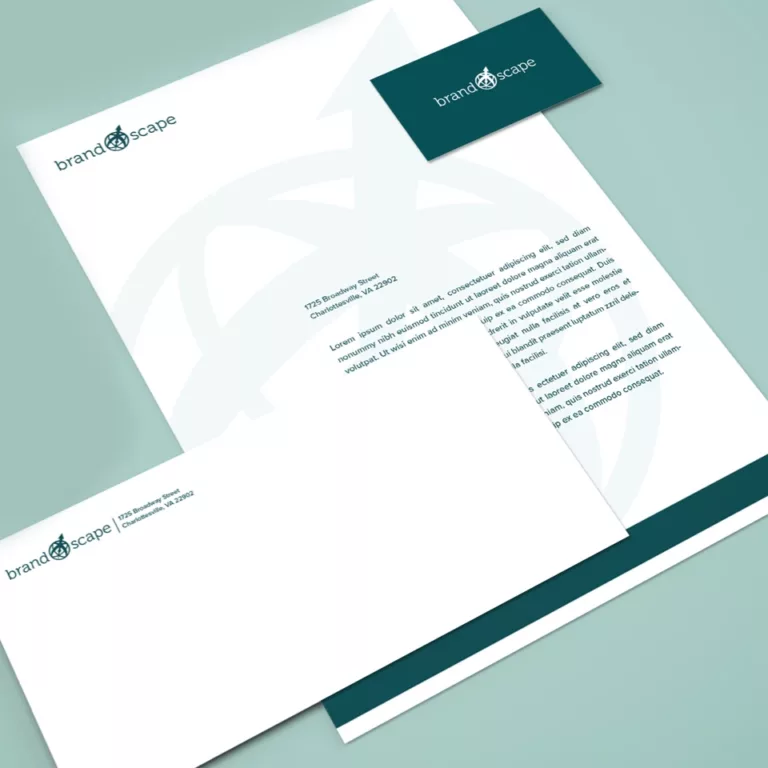 Printing by Brandscape: custom letterhead and envelope and business card